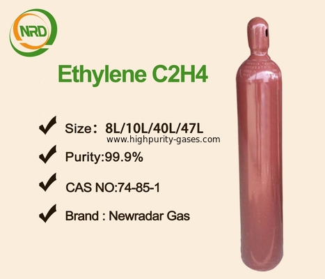 99.999% Pure Ethylene Gas Fruit Ripening / Highly Flammable Substances With MF C2H4