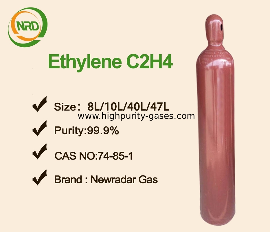99.999% Pure Ethylene Gas Fruit Ripening / Highly Flammable Substances With MF C2H4