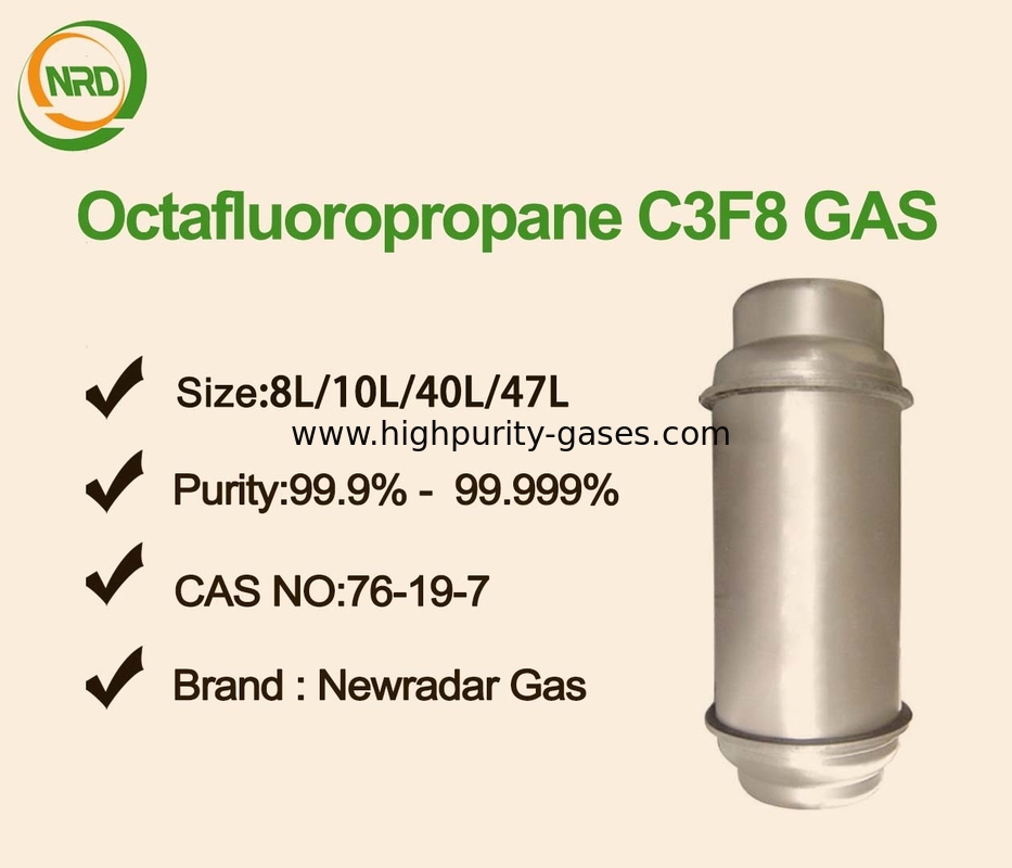 C3F8 40L Cylinder Electronic Gases For Refrigerant Mixture / Eye Surgery , 2.2 Hazard Class
